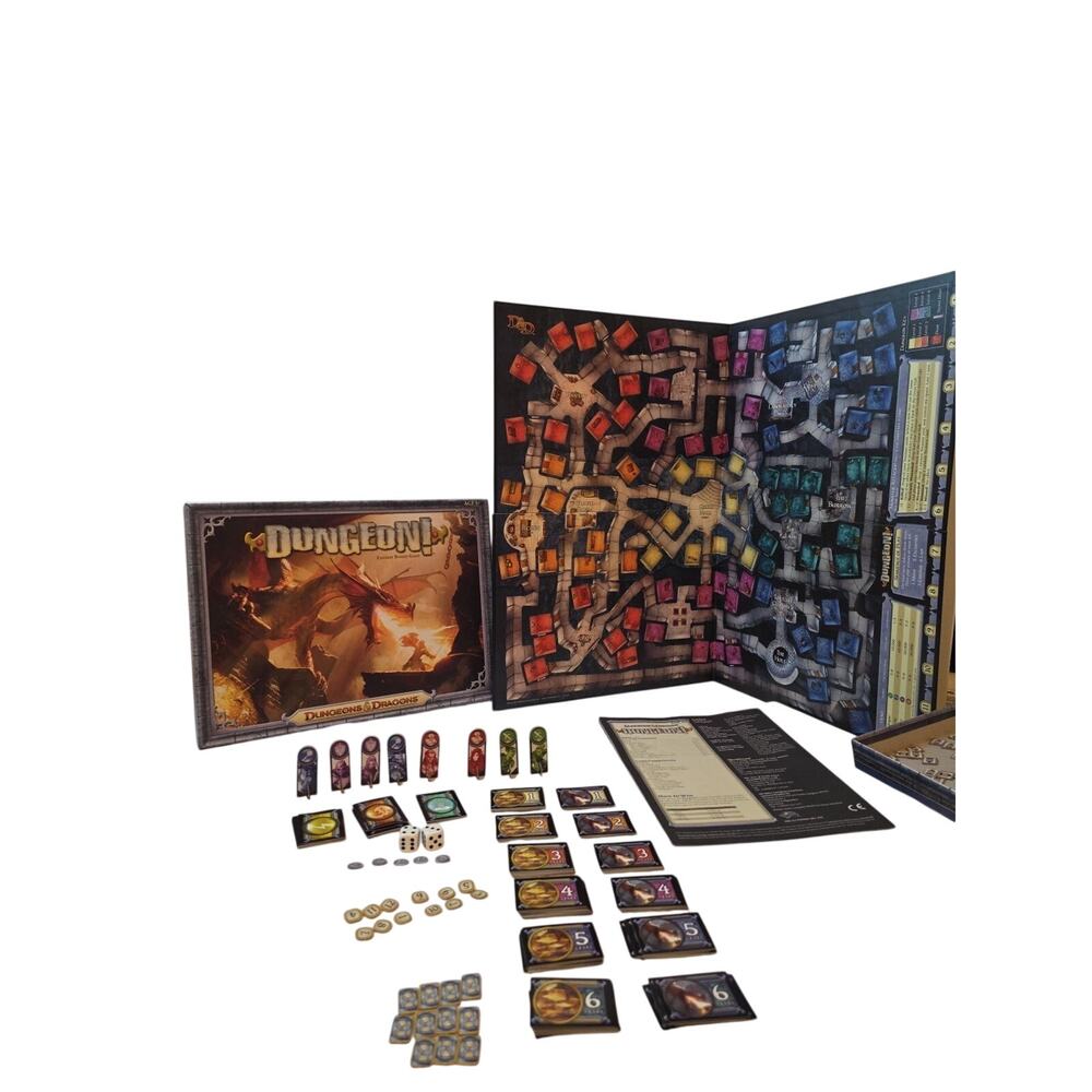 Dungeon! Fantasy Board Game 2012 Edition Wizards of the Coast D&D Complete